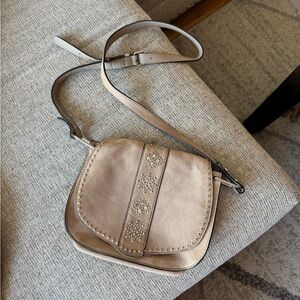 Rebecca Minkoff Beige Saddle Crossbody Embellished Bag